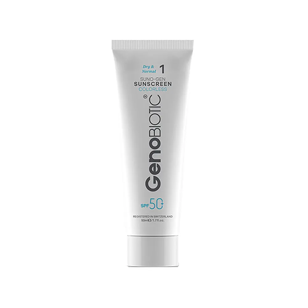 کرم ضد آفتاب بیرنگ Spf50 ژنوبایوتیک مدل Sunogen مناسب پوست خشک و معمولی 50میل
