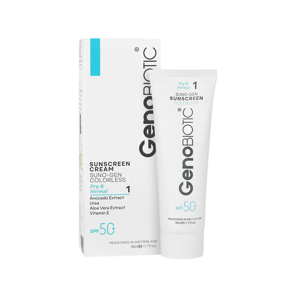 کرم ضد آفتاب بیرنگ Spf50 ژنوبایوتیک مدل Sunogen مناسب پوست خشک و معمولی 50میل - 2