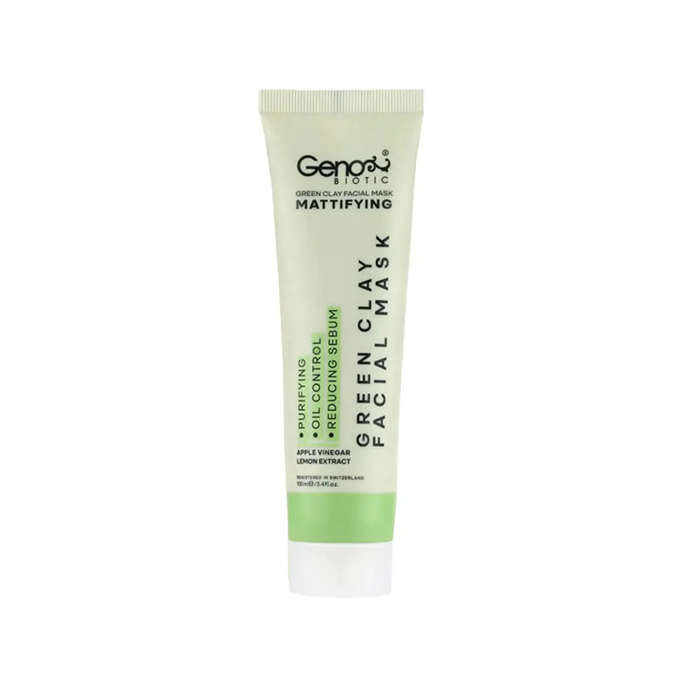ماسک صورت خاک رس سبز ژنوبایوتیک مدل Green Clay حجم 100میل