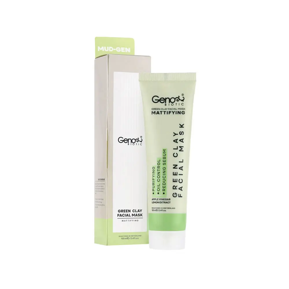ماسک صورت خاک رس سبز ژنوبایوتیک مدل Green Clay حجم 100میل - 4